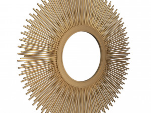 leaf round mirror 3D-Modell