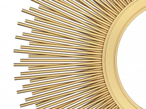 leaf round mirror 3D Model
