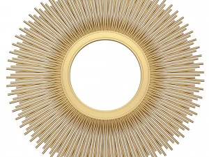 leaf round mirror 3D Model