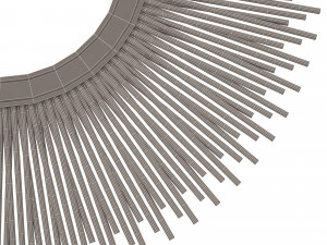 leaf round mirror 3Dモデル