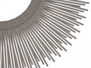 leaf round mirror 3D Model