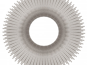 leaf round mirror 3Dモデル