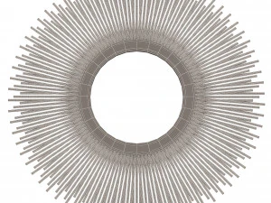 leaf round mirror 3D Model