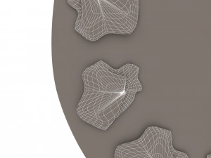wooden paint palette Model 3D
