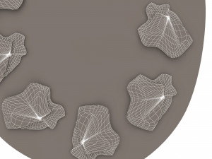 wooden paint palette Model 3D