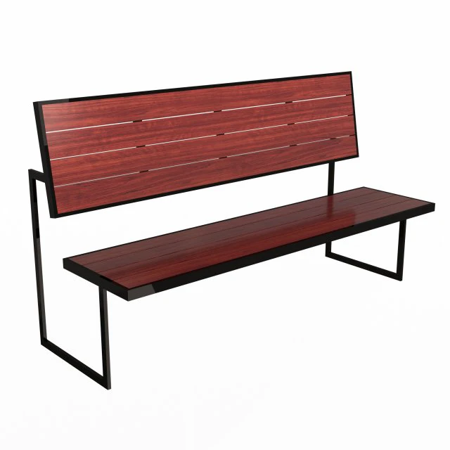 street bench 3D Model .c4d .max .obj .3ds .fbx .stl .blend 
