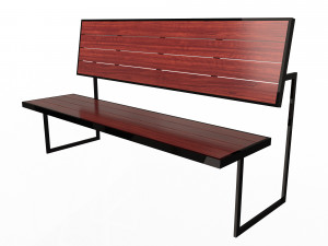 street bench 3D मॉडल