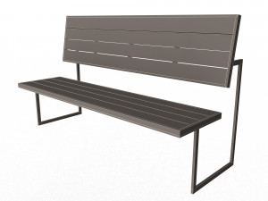 street bench 3D मॉडल