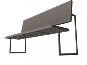 street bench 3D मॉडल