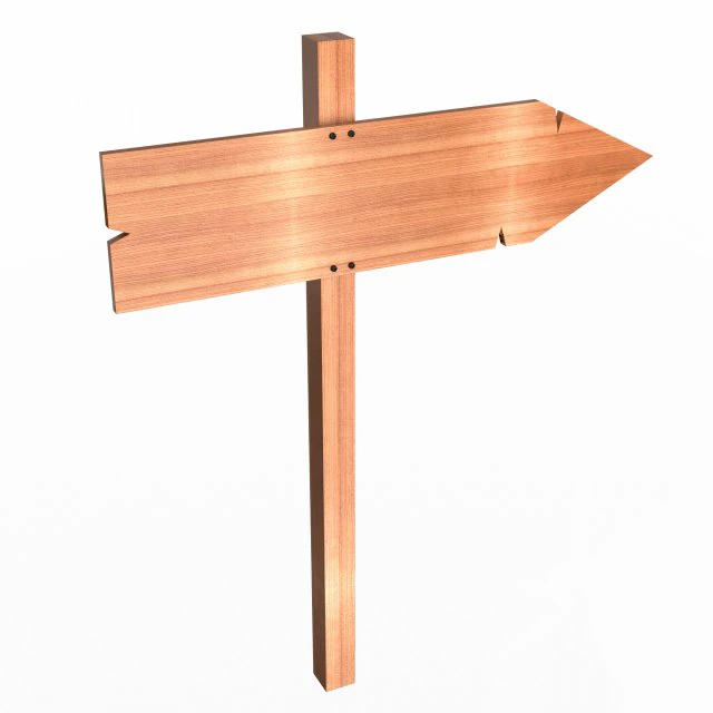 wooden sign 3D Model .c4d .max .obj .3ds .fbx .stl .blend 