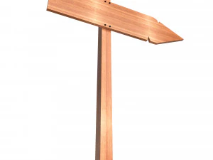 wooden sign 3D Model