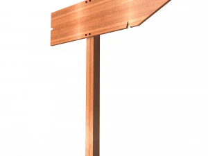 wooden sign 3D Model