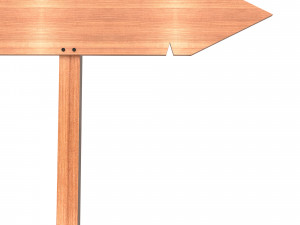 wooden sign Modelo 3D