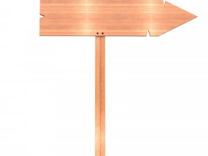 wooden sign 3D Model