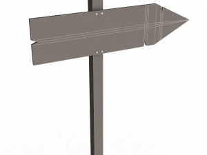 wooden sign 3D Model