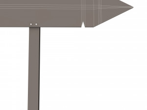 wooden sign Modelo 3D