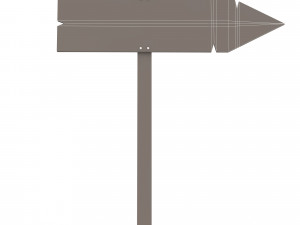 wooden sign Modelo 3D