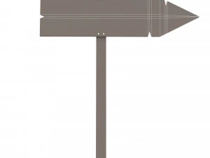 wooden sign 3D Model