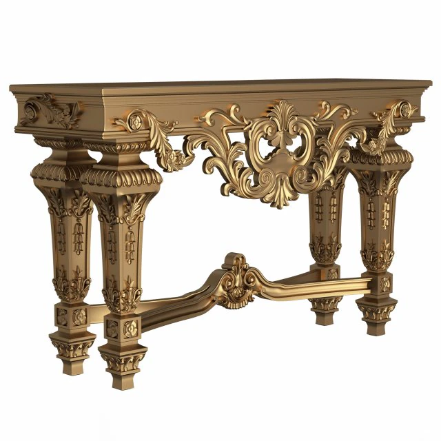 classic console table 01 3D Model .c4d .max .obj .3ds .fbx .stl .blend