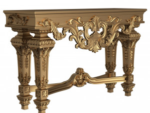 classic console table 01 Model 3D
