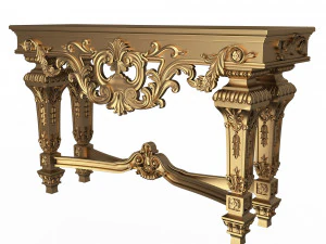 classic console table 01 3D Model