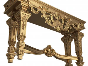 classic console table 01 3D Model
