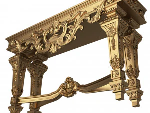 classic console table 01 3D Model