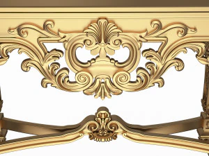 classic console table 01 3D Model
