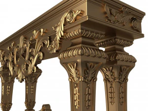 classic console table 01 3D Model