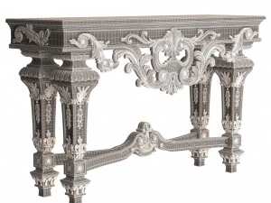 classic console table 01 3D Model