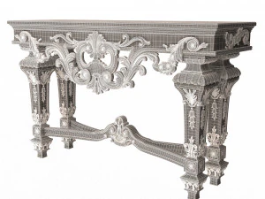 classic console table 01 3D Model