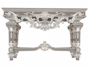 classic console table 01 3D Model
