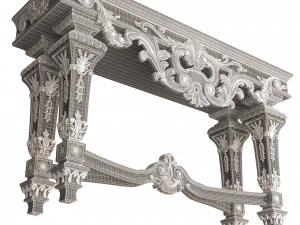 classic console table 01 3D Model