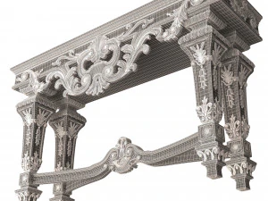 classic console table 01 3D Model