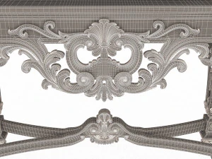 classic console table 01 3D Model