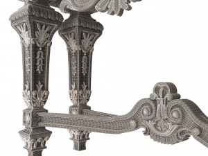 classic console table 01 3D Model