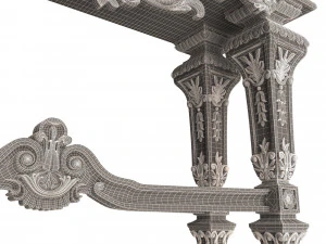 classic console table 01 3D Model