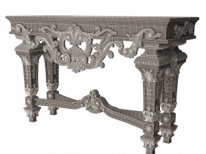 classic console table 01 3D Model