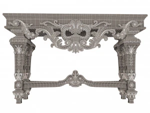 classic console table 01 3D Model