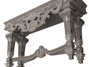 classic console table 01 3D Model