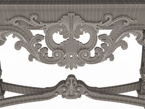 classic console table 01 3D Model