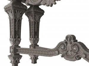 classic console table 01 3D Model