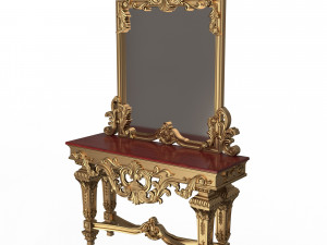 classic console table with mirror 01 Modèle 3D