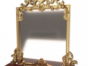 classic console table with mirror 01 Modèle 3D