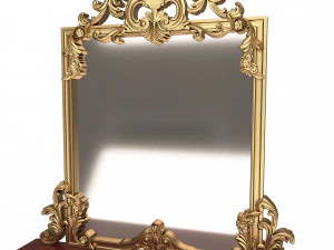 classic console table with mirror 01 3D Model