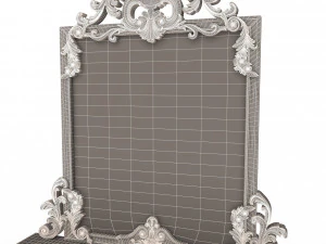 classic console table with mirror 01 3D Model