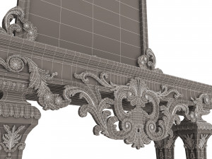 classic console table with mirror 01 Modèle 3D