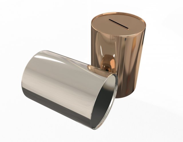 euro money box tin 3Dモデル .c4d .max .obj .3ds .fbx .stl .blend 