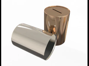 жерстяна скринька євро 3D Модель