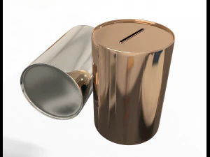 euro money box tin 3D Model